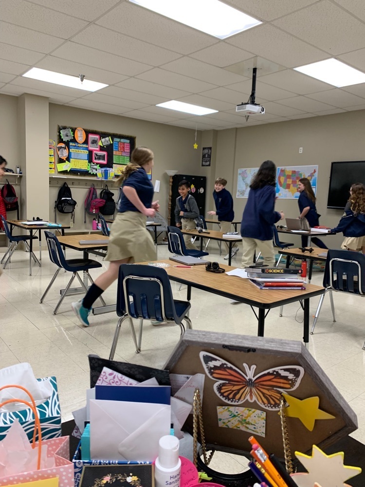 More brain breaks with a quick follow the leader game.