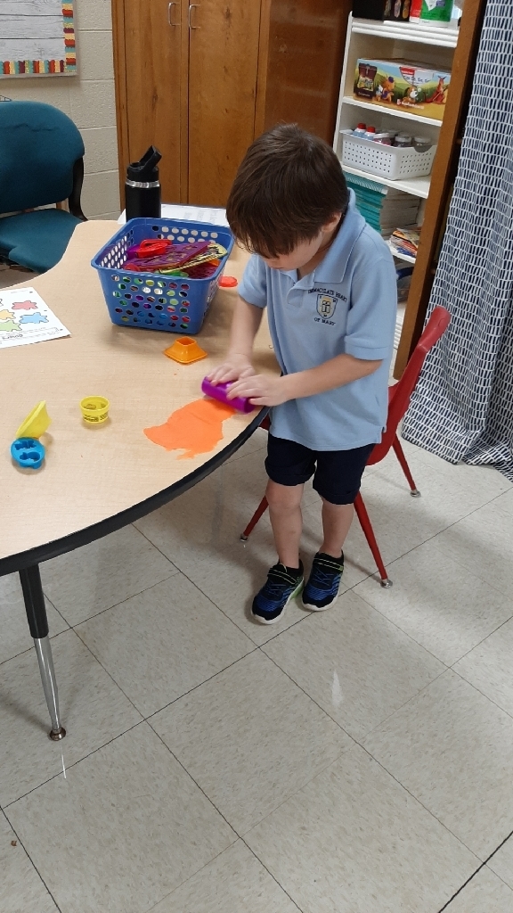 kindergarten is off to a great start here at Immaculate Heart of Mary!