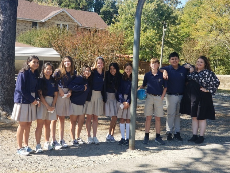 The Eighth Grade class at Immaculate Heart of Mary got to practice expressing emotions in poetry outside today! 